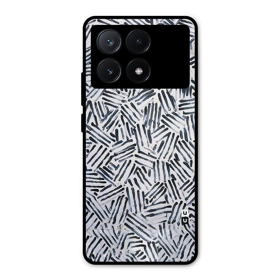 Black Tiny Uneven Metal Back Case for Poco X6 Pro