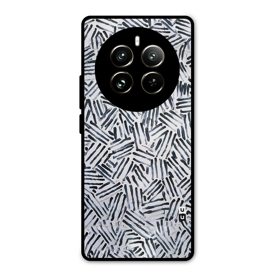 Black Tiny Uneven Metal Back Case for Realme 12 Pro