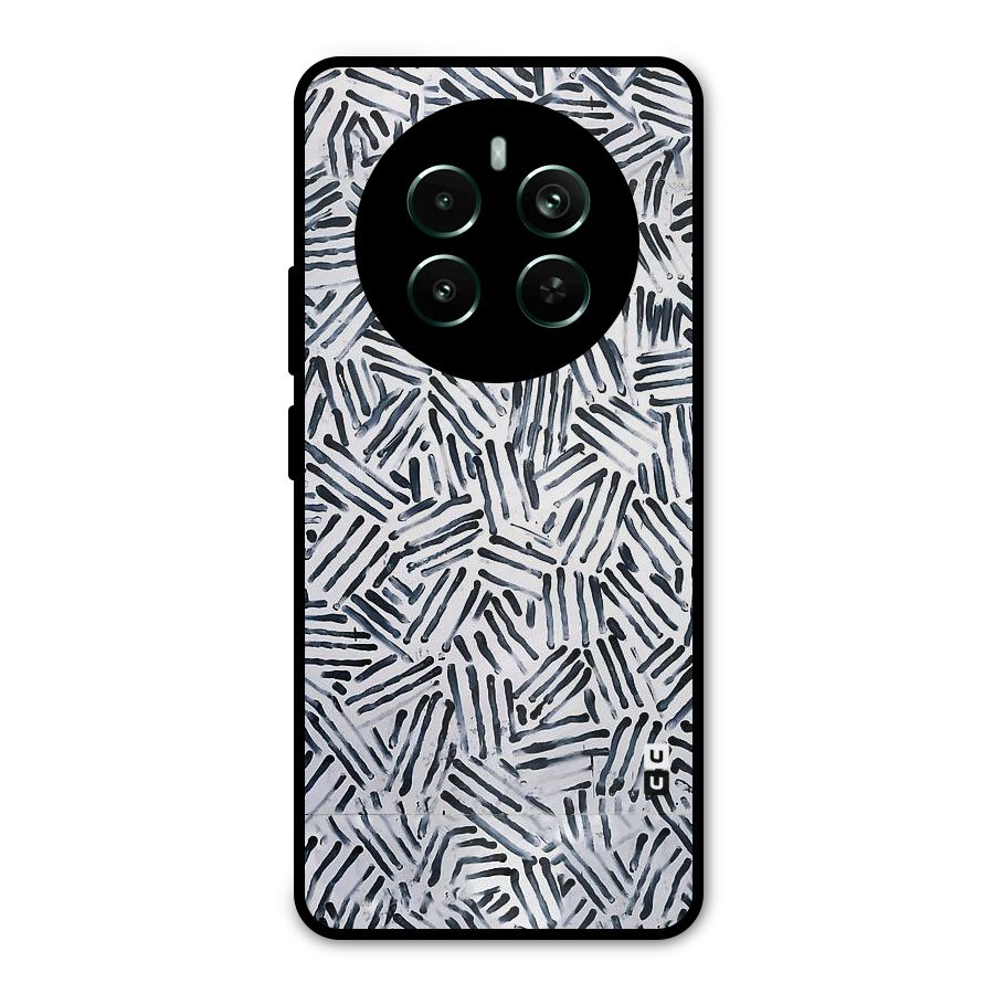 Black Tiny Uneven Metal Back Case for Realme 12 Pro Plus