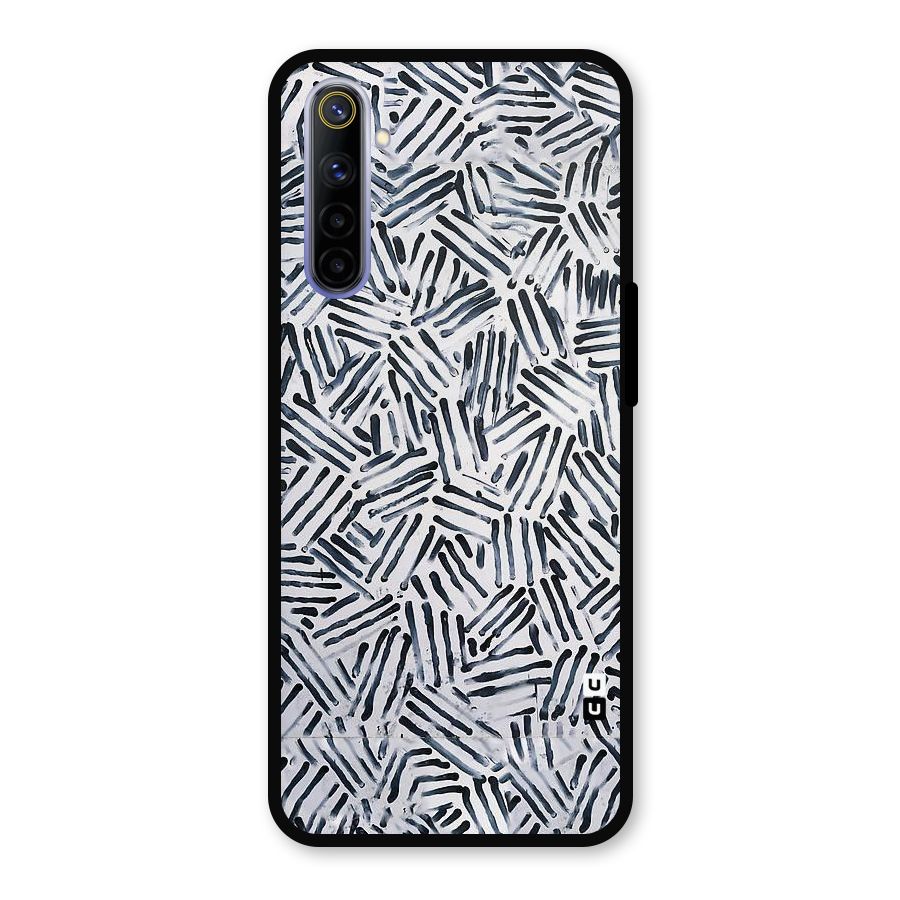 Black Tiny Uneven Metal Back Case for Realme 6