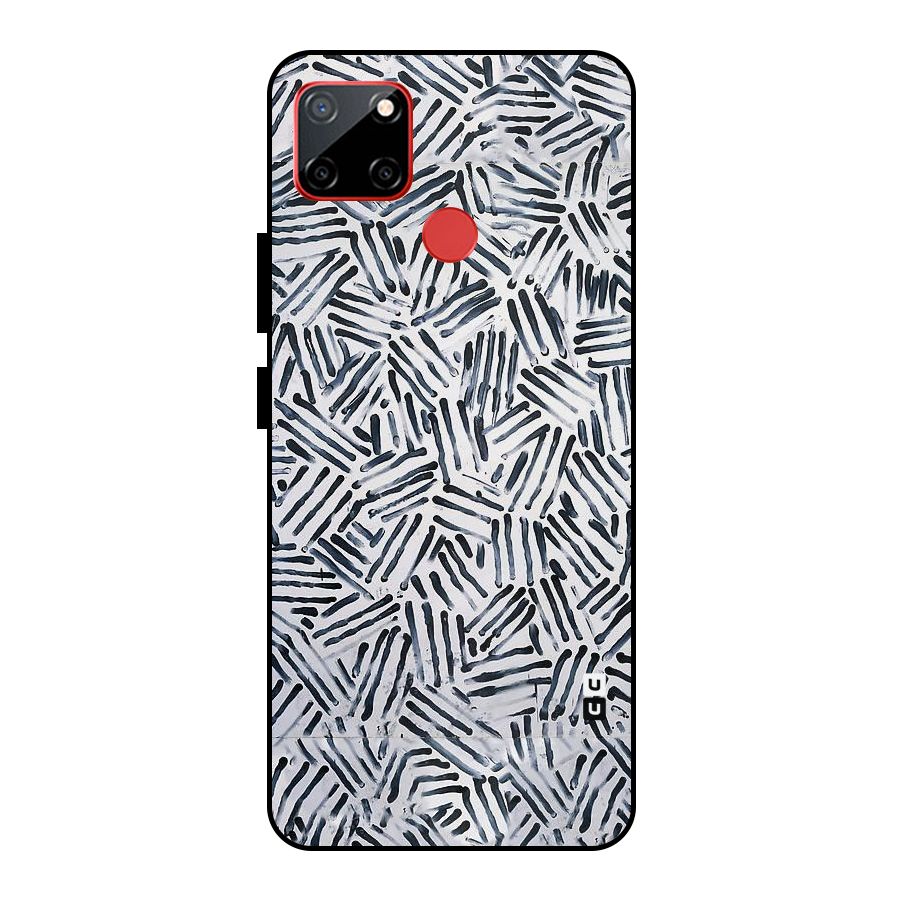 Black Tiny Uneven Metal Back Case for Realme C12