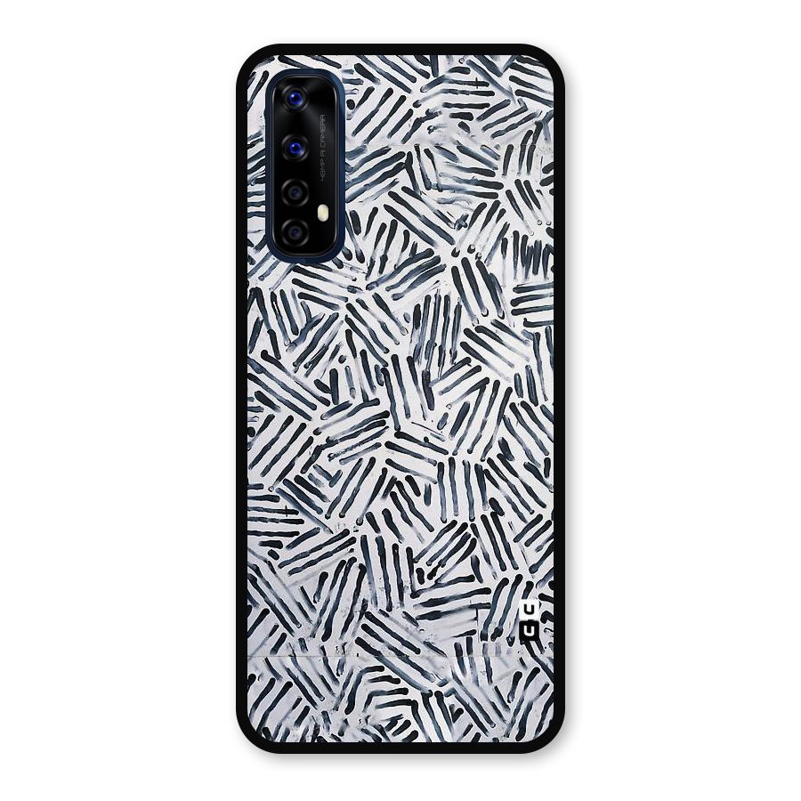 Black Tiny Uneven Metal Back Case for Realme Narzo 20 Pro