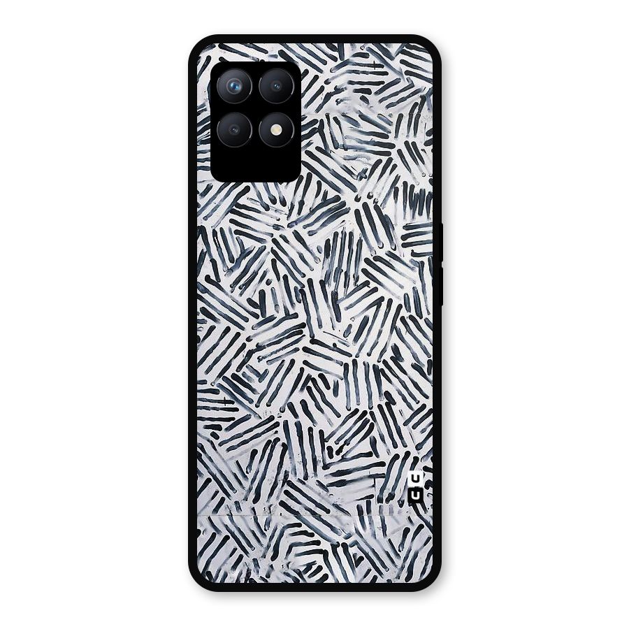 Black Tiny Uneven Metal Back Case for Realme Narzo 50