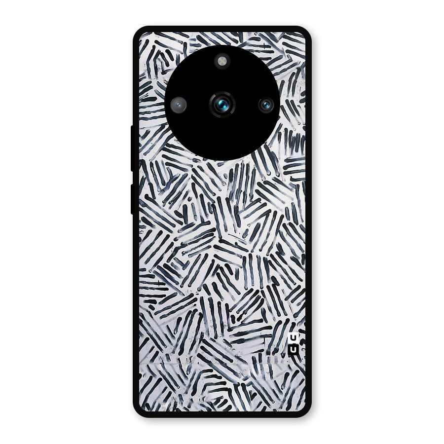 Black Tiny Uneven Metal Back Case for Realme Narzo 60 Pro