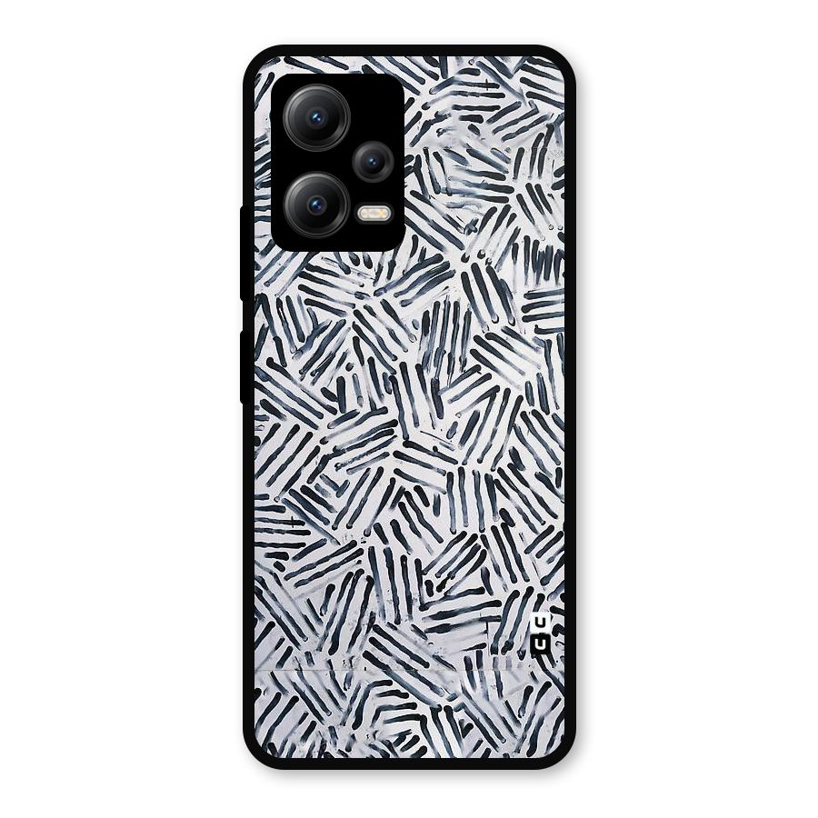 Black Tiny Uneven Metal Back Case for Redmi Note 12 5G