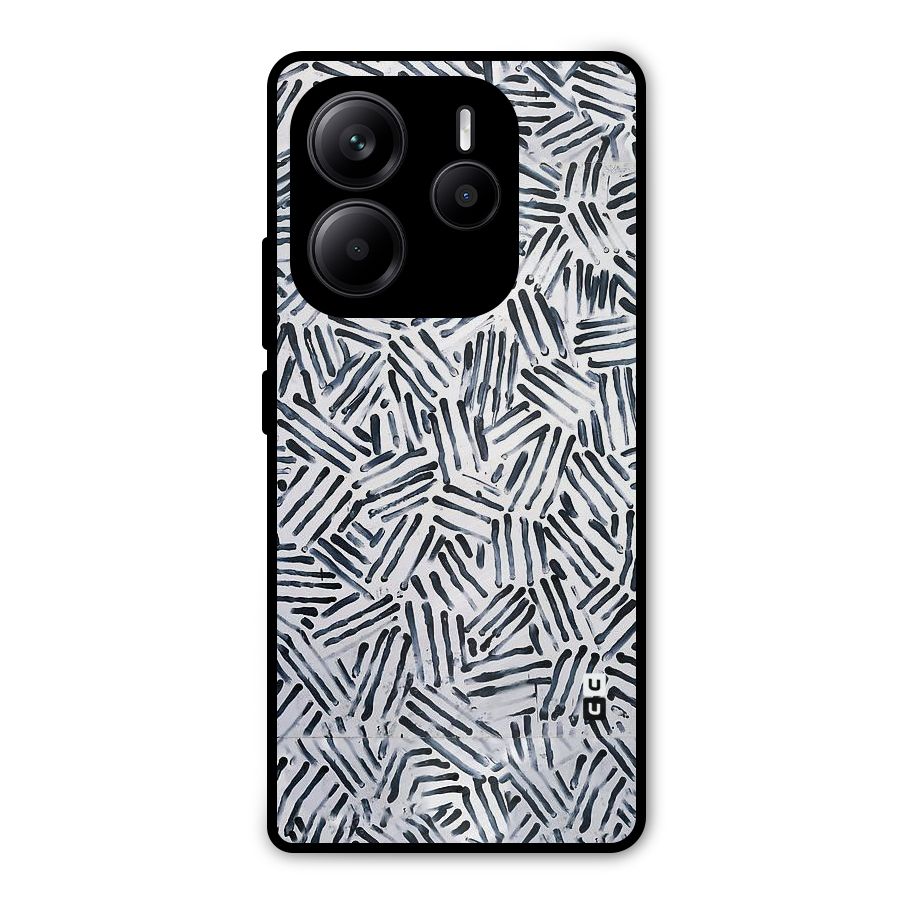 Black Tiny Uneven Metal Back Case for Redmi Note 14 5G