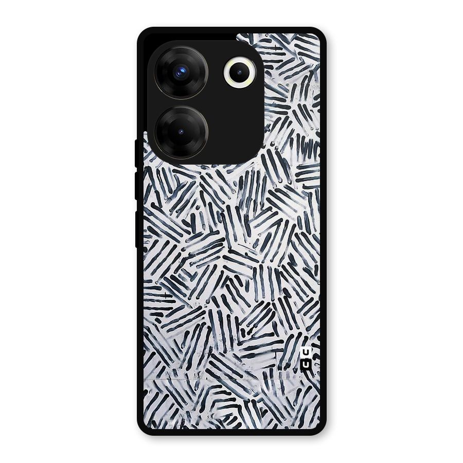 Black Tiny Uneven Metal Back Case for Tecno Camon 20