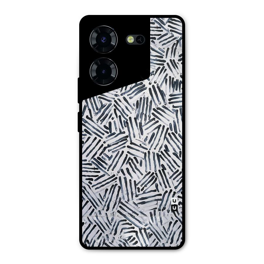 Black Tiny Uneven Metal Back Case for Tecno Pova 5 Pro 5G