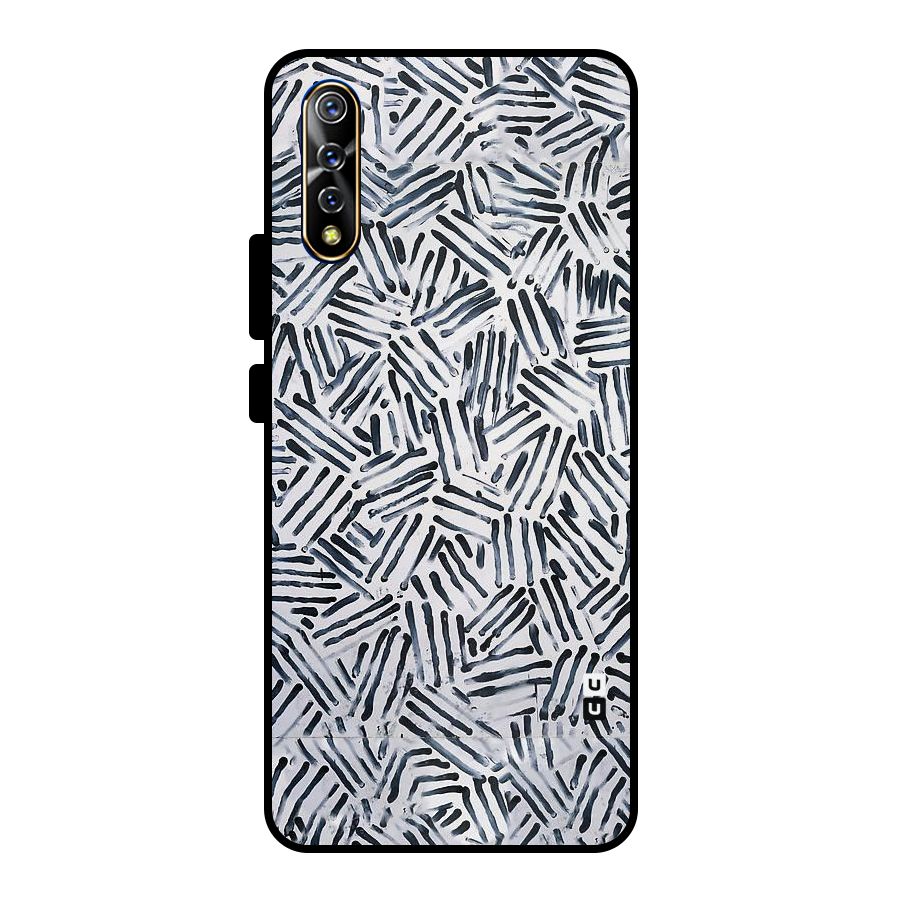 Black Tiny Uneven Metal Back Case for Vivo S1