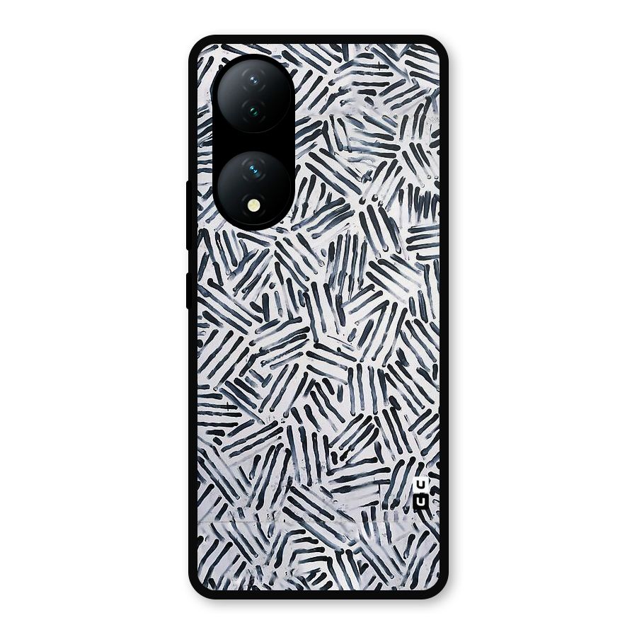 Black Tiny Uneven Metal Back Case for Vivo T2