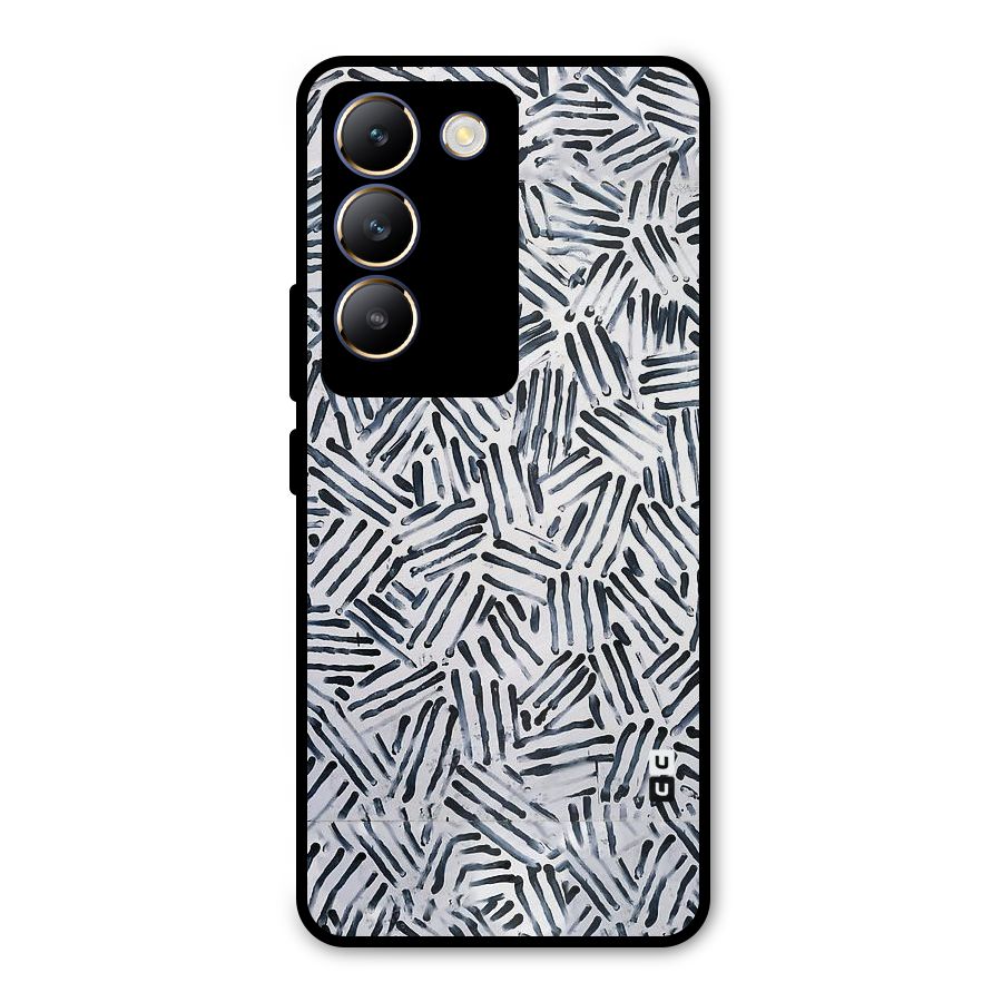 Black Tiny Uneven Metal Back Case for Vivo T3 5G