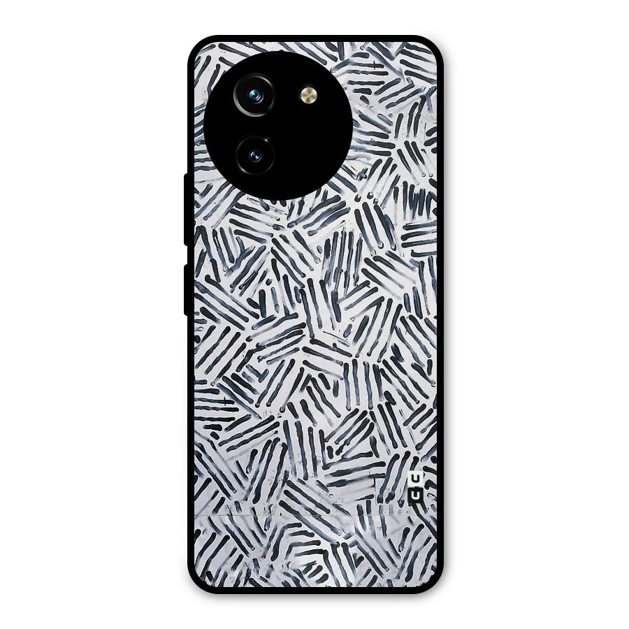 Black Tiny Uneven Metal Back Case for Vivo T3x