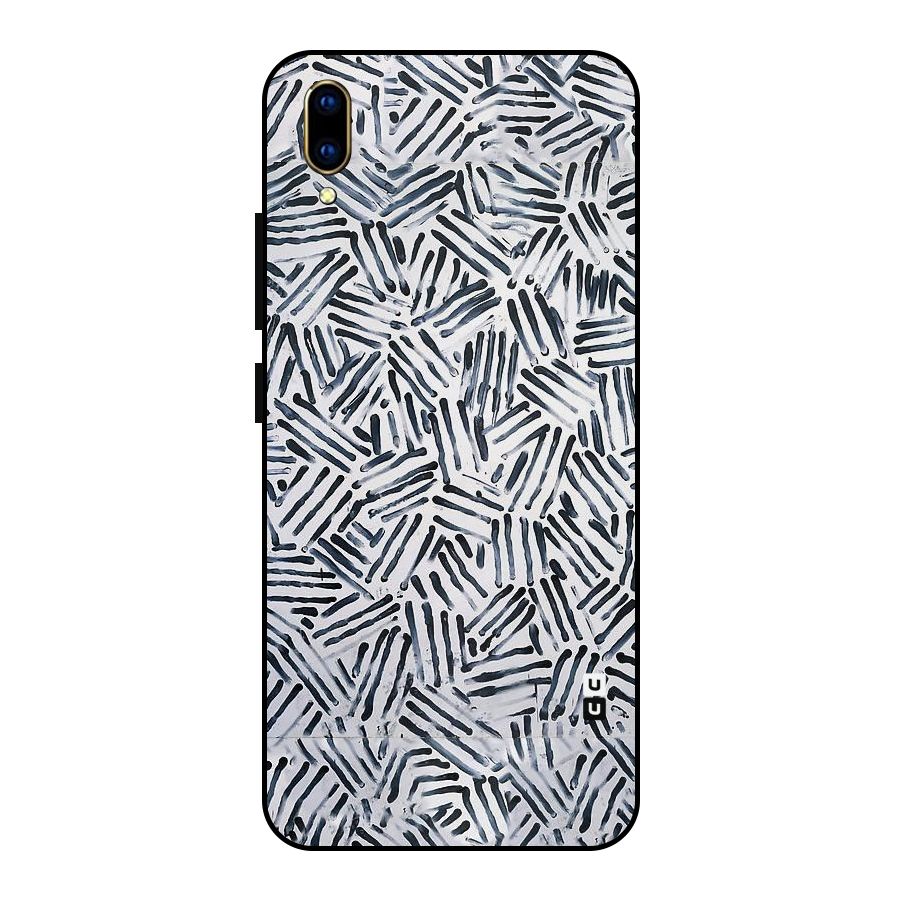 Black Tiny Uneven Metal Back Case for Vivo V11 Pro