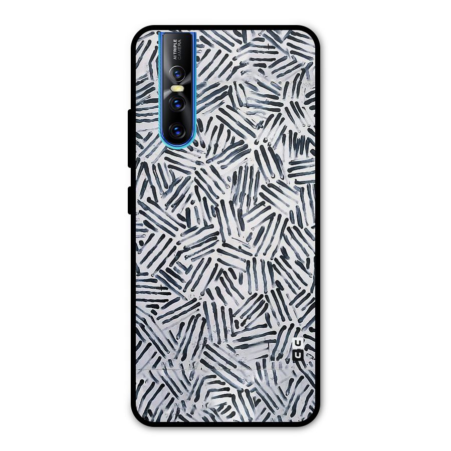 Black Tiny Uneven Metal Back Case for Vivo V15 Pro