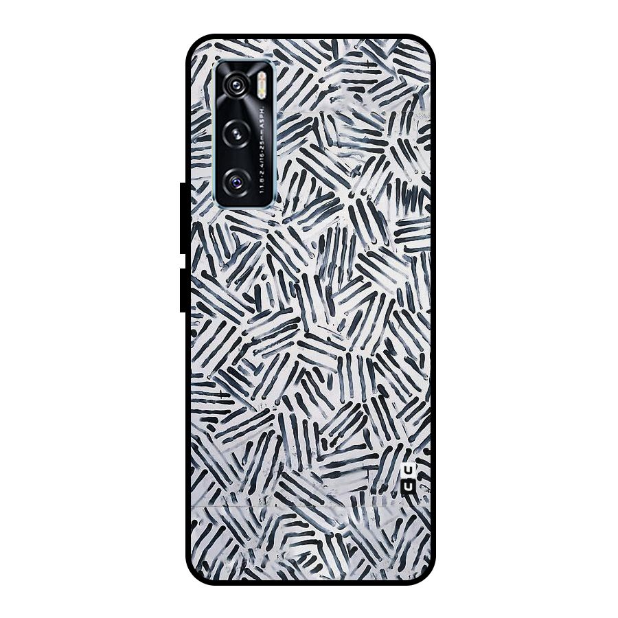 Black Tiny Uneven Metal Back Case for Vivo V20 SE