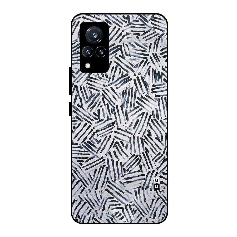 Black Tiny Uneven Metal Back Case for Vivo V21 5G