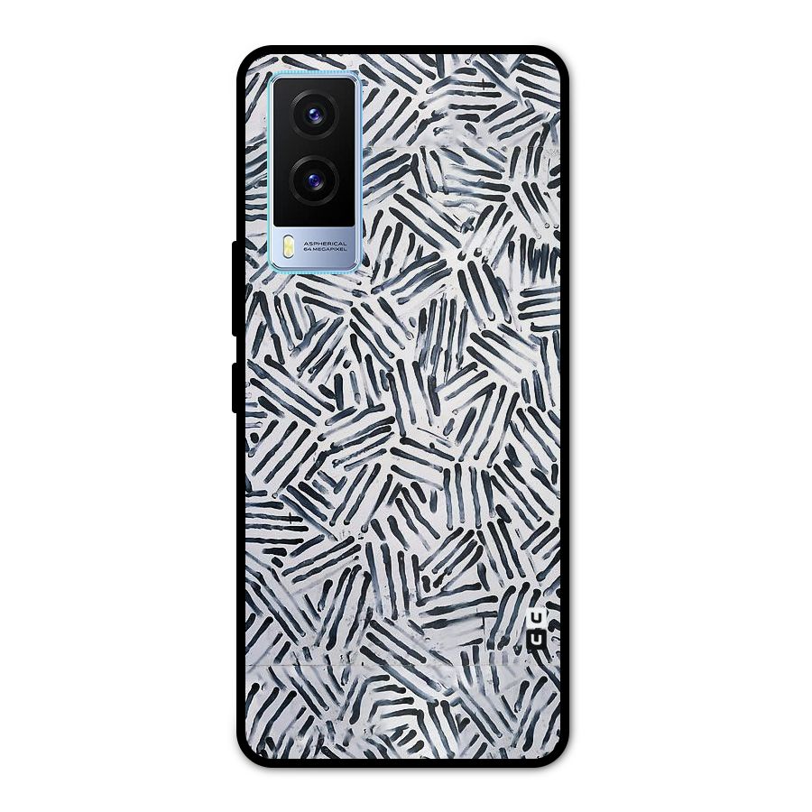 Black Tiny Uneven Metal Back Case for Vivo V21e 5G