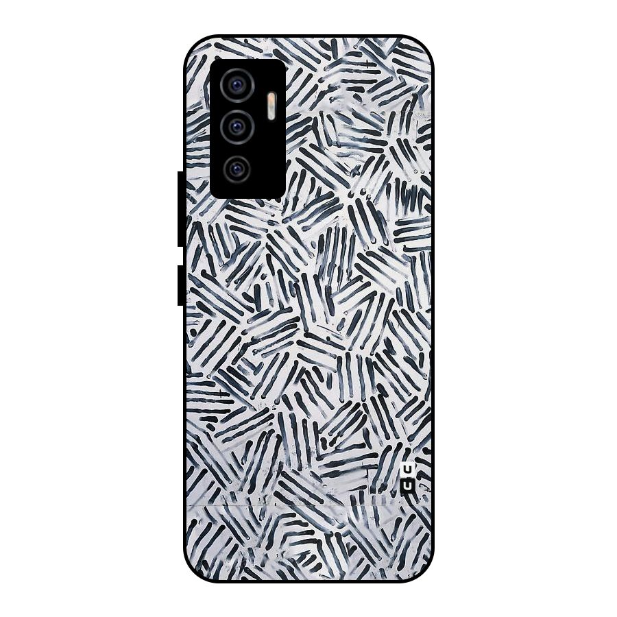 Black Tiny Uneven Metal Back Case for Vivo V23e