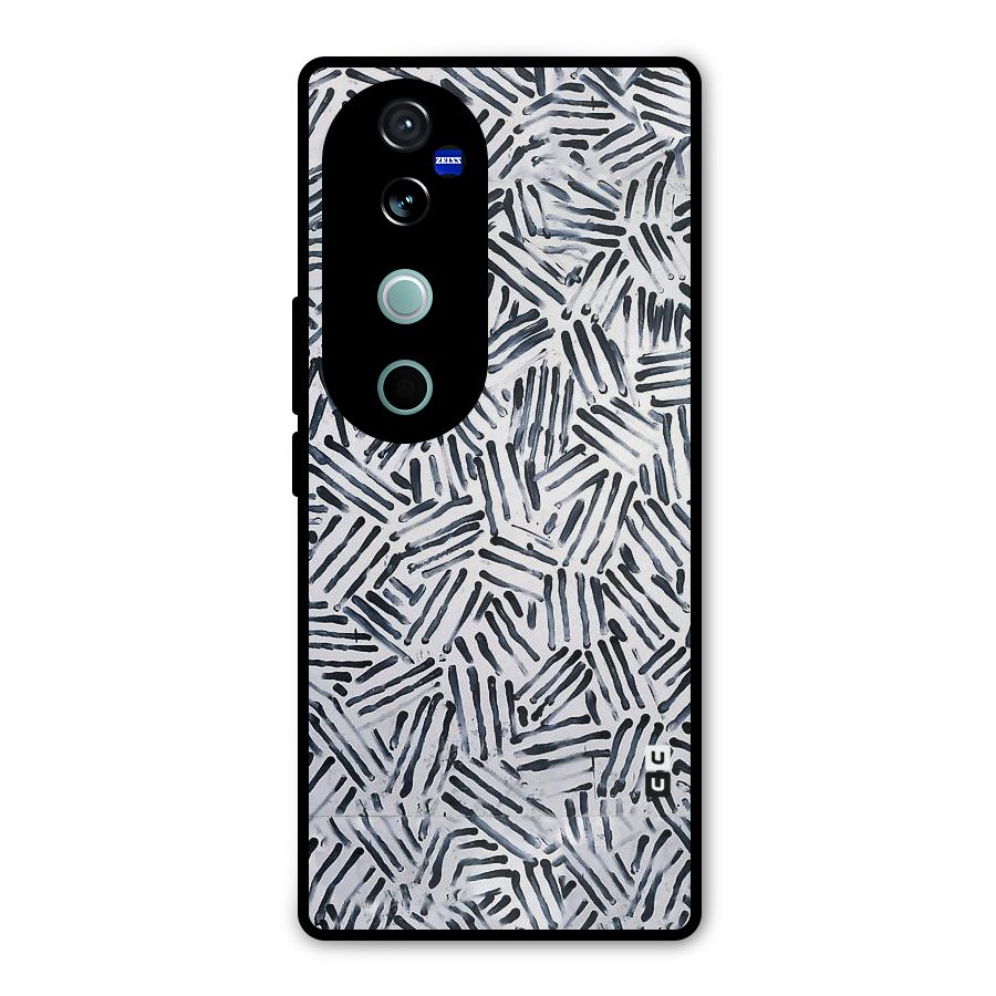 Black Tiny Uneven Metal Back Case for Vivo V40