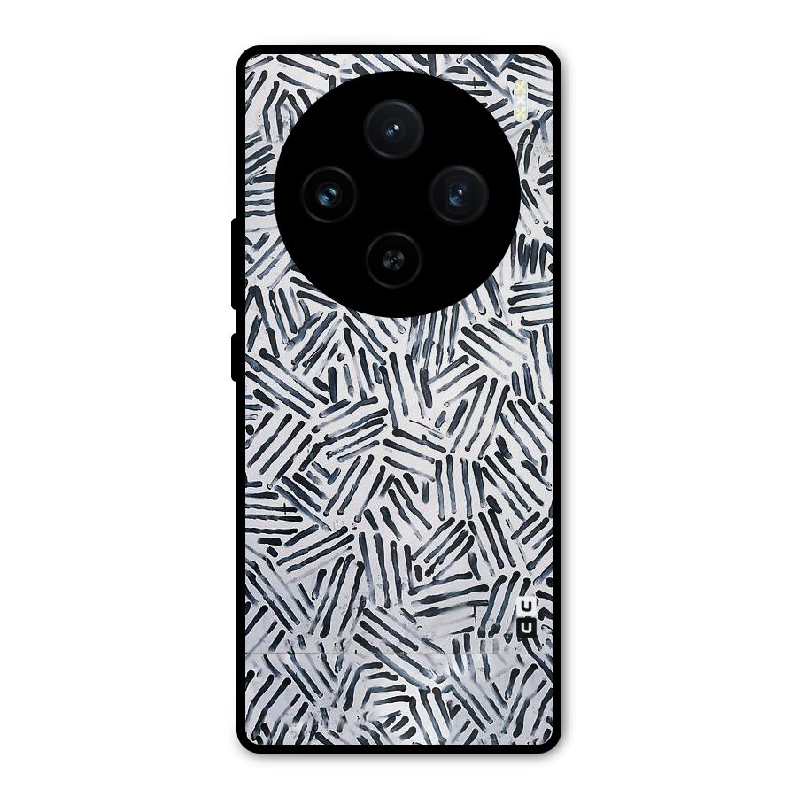 Black Tiny Uneven Metal Back Case for Vivo X100