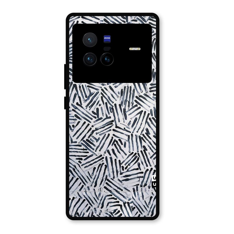 Black Tiny Uneven Metal Back Case for Vivo X80
