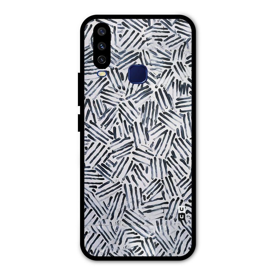 Black Tiny Uneven Metal Back Case for Vivo Y12