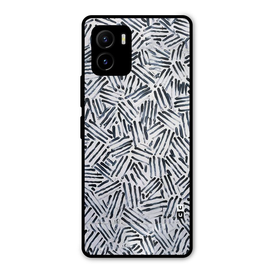 Black Tiny Uneven Metal Back Case for Vivo Y15s