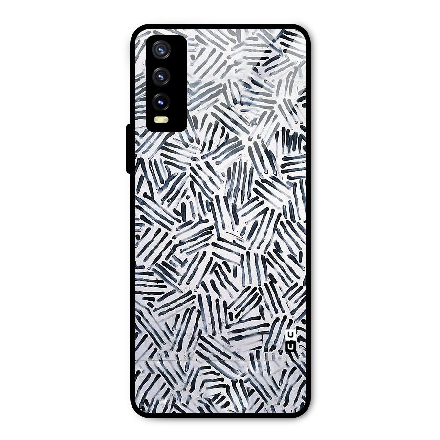 Black Tiny Uneven Metal Back Case for Vivo Y20