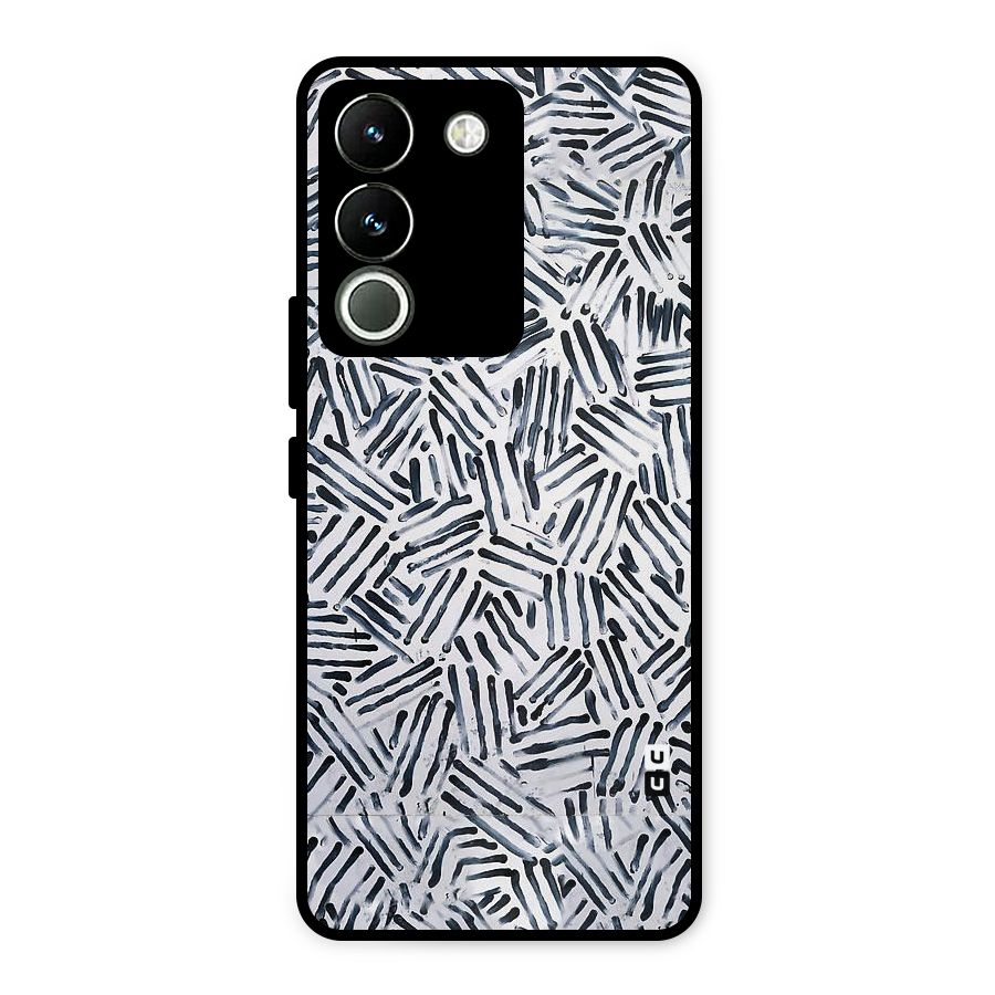 Black Tiny Uneven Metal Back Case for Vivo Y200