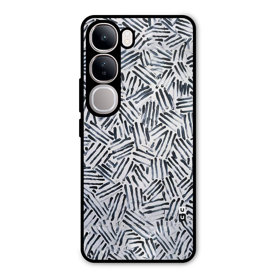 Black Tiny Uneven Metal Back Case for Vivo Y300