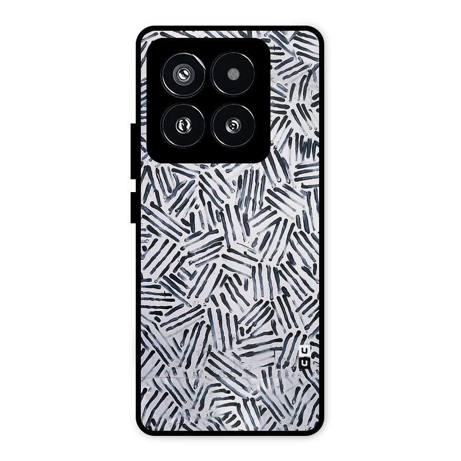 Black Tiny Uneven Metal Back Case for Xiaomi 14 Pro