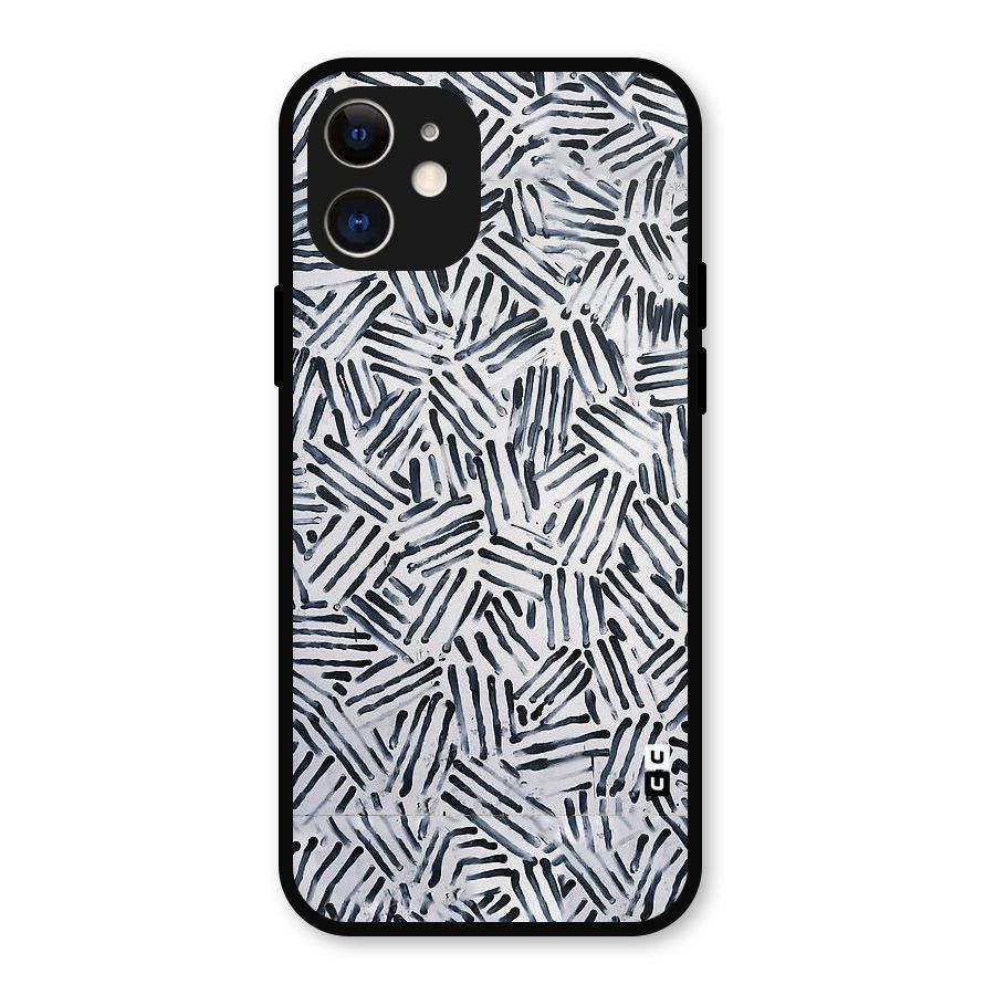 Black Tiny Uneven Metal Back Case for iPhone 12