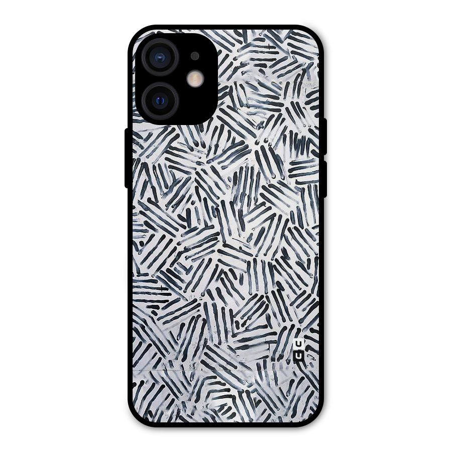 Black Tiny Uneven Metal Back Case for iPhone 12 Mini