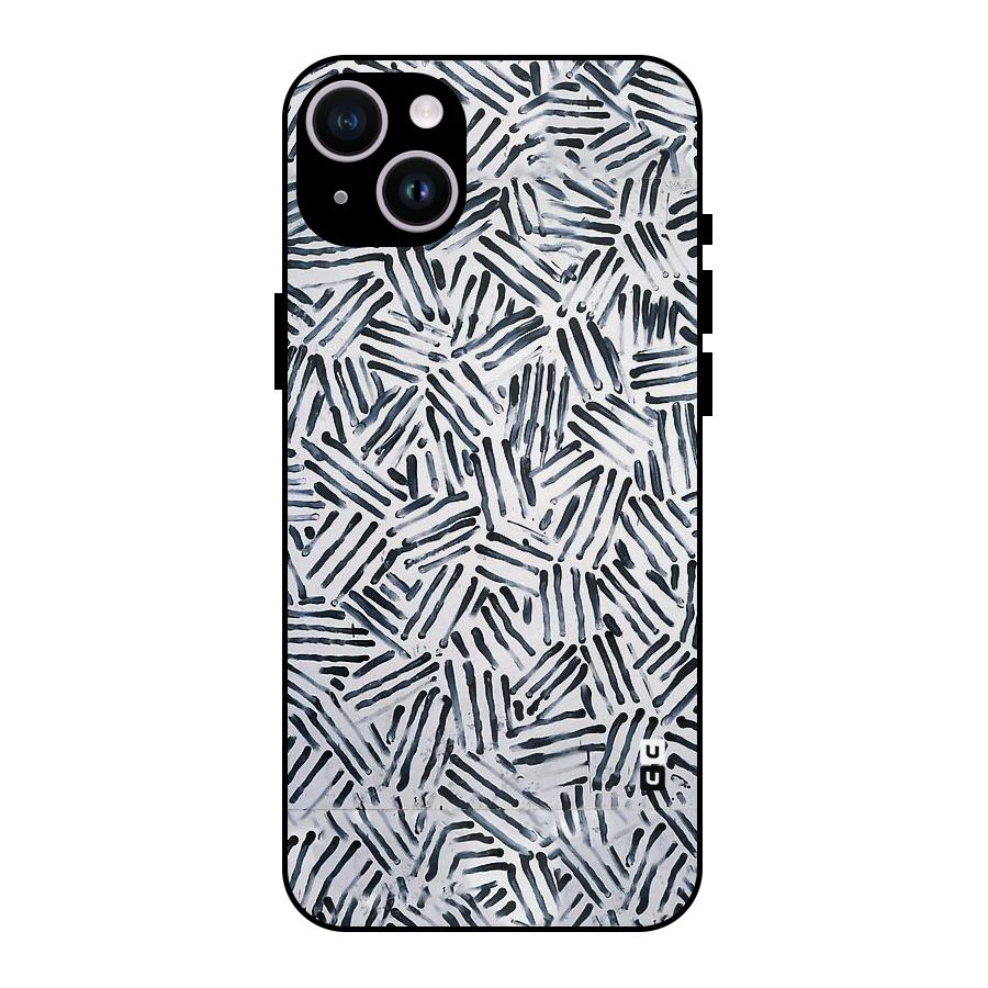 Black Tiny Uneven Metal Back Case for iPhone 14 Plus