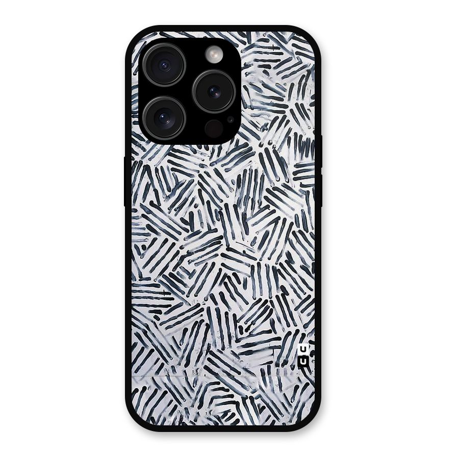 Black Tiny Uneven Metal Back Case for iPhone 15 Pro