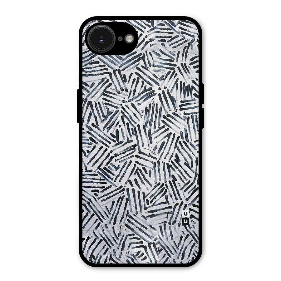 Black Tiny Uneven Metal Back Case for iPhone 16e