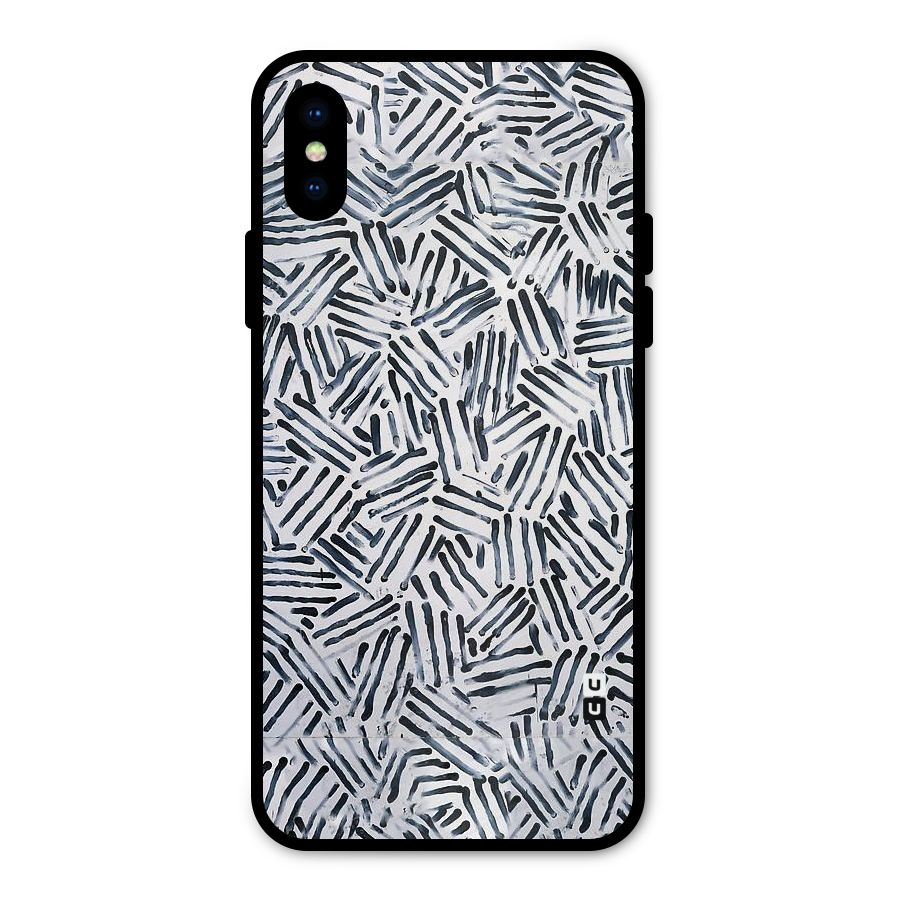Black Tiny Uneven Metal Back Case for iPhone X