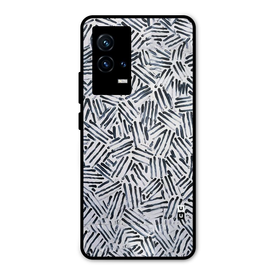 Black Tiny Uneven Metal Back Case for iQOO 9 5G