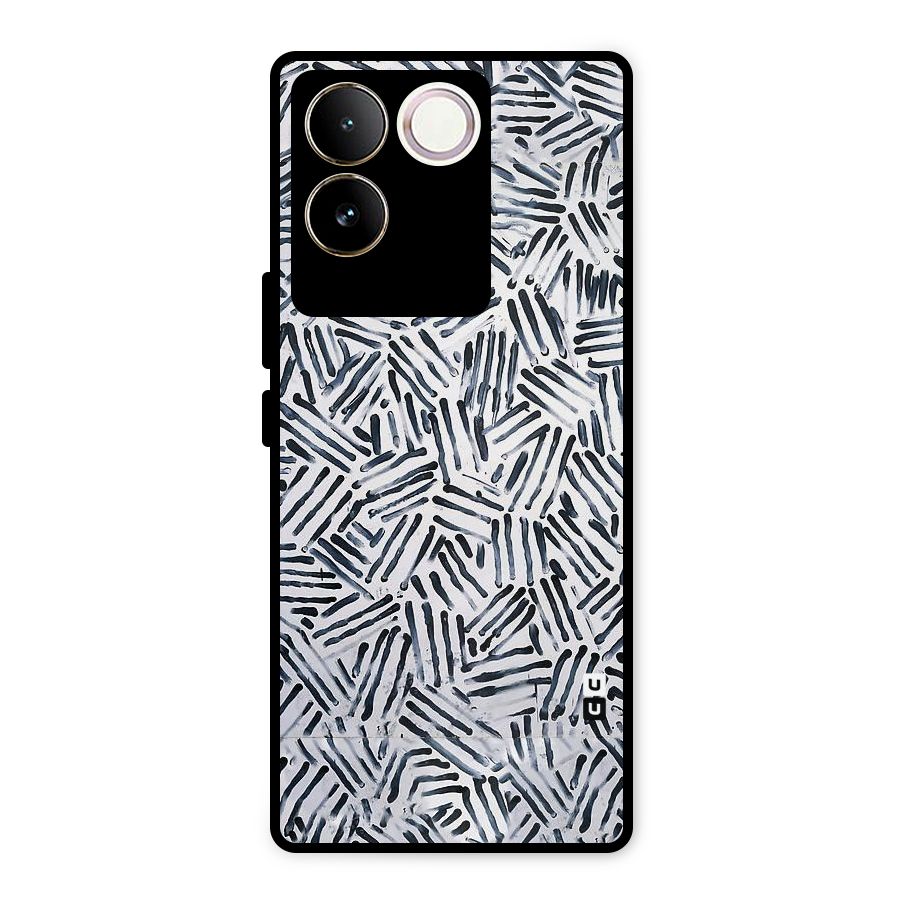 Black Tiny Uneven Metal Back Case for iQOO Z7 Pro