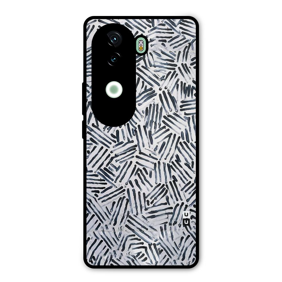 Black Tiny Uneven Metal Back Case for iQOO Z9s