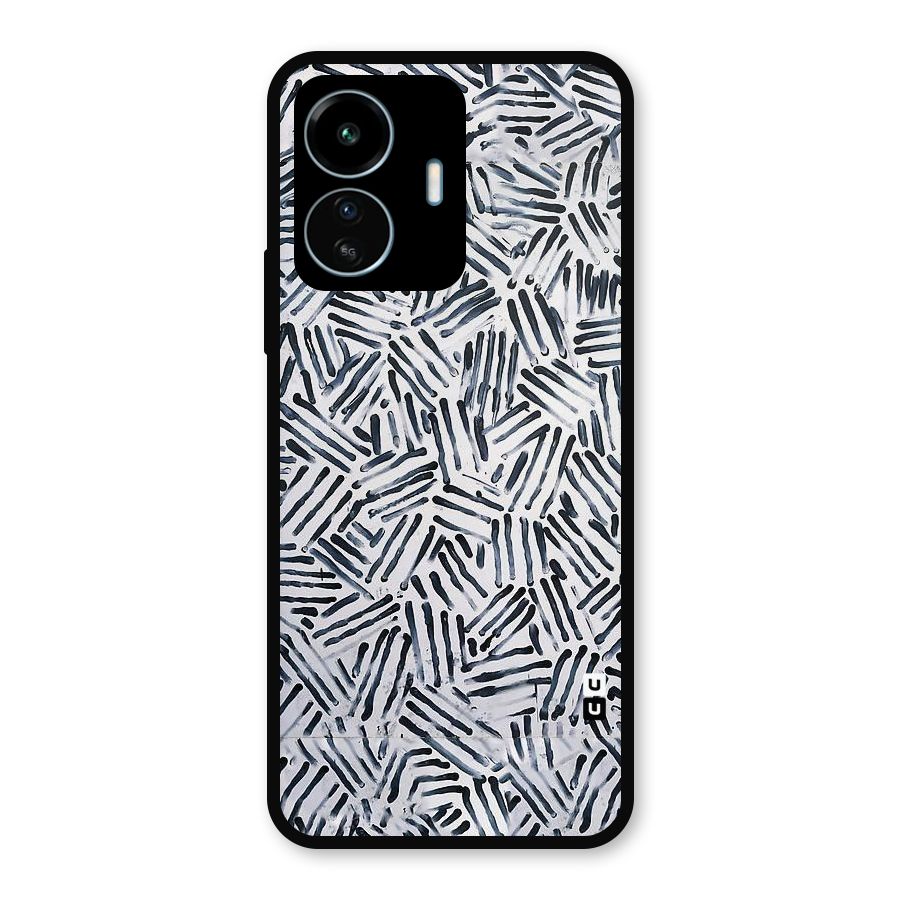 Black Tiny Uneven Metal Back Case for vivo iQOO Z6 Lite 5G