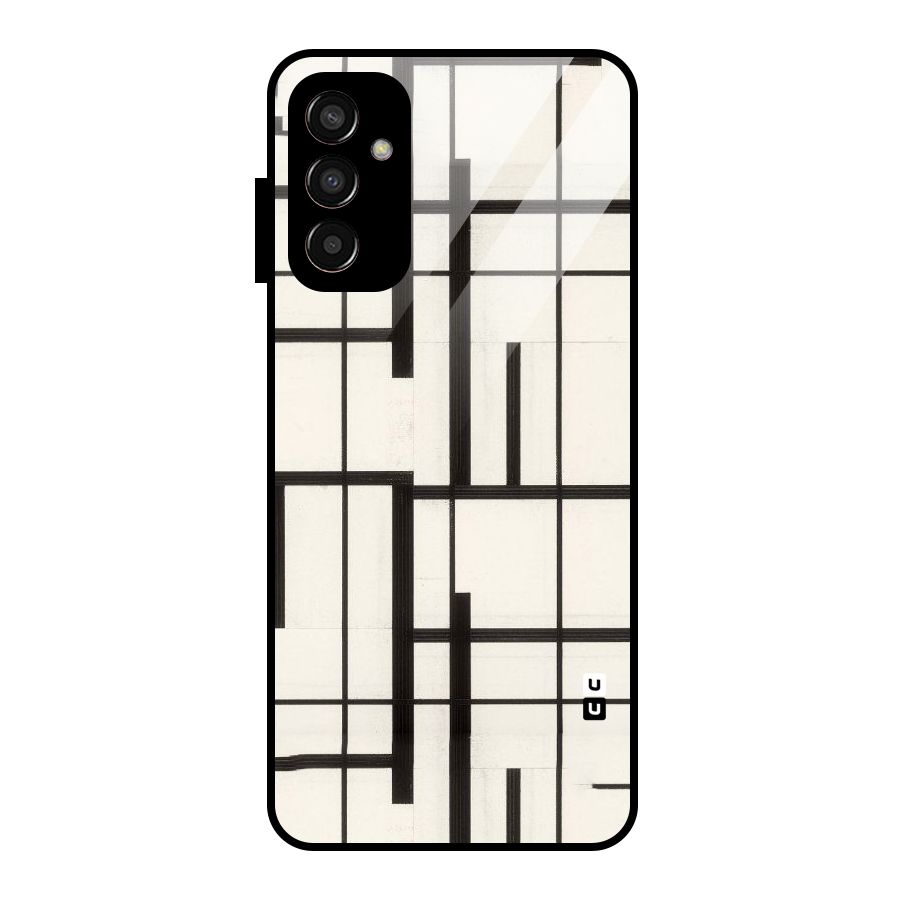 Black Unsymmetry Glass Back Case for Galaxy F13
