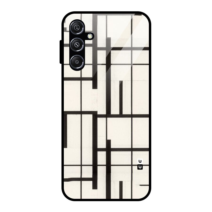 Black Unsymmetry Glass Back Case for Galaxy M34 5G