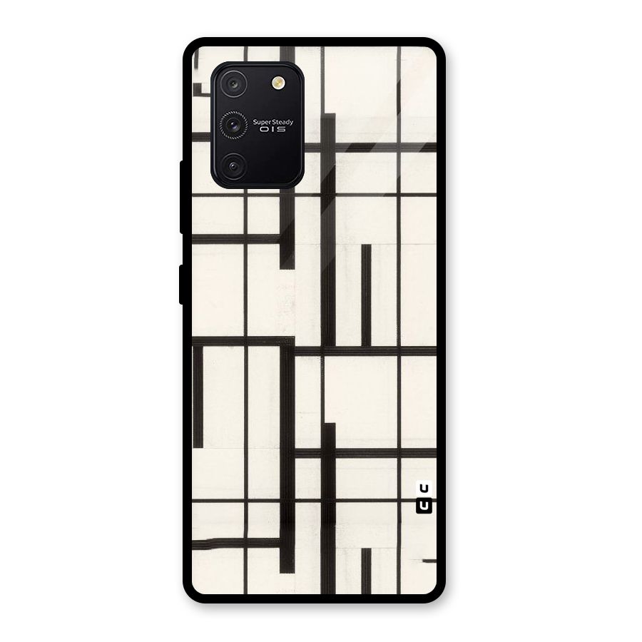 Black Unsymmetry Glass Back Case for Galaxy S10 Lite