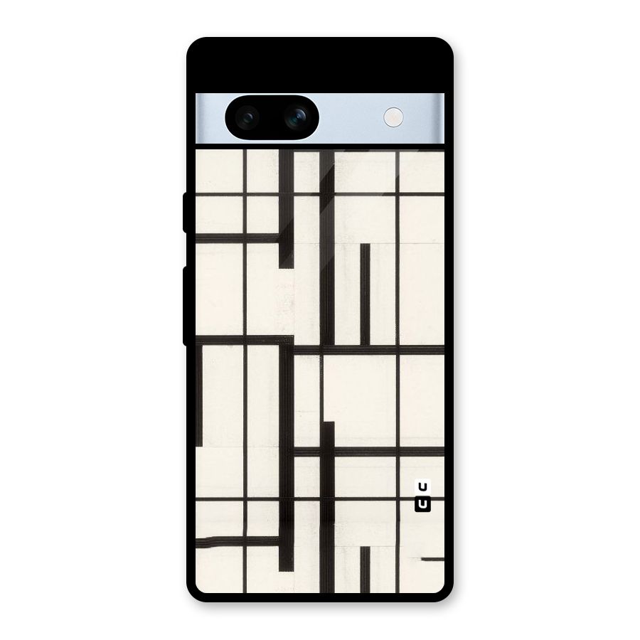 Black Unsymmetry Glass Back Case for Google Pixel 7a