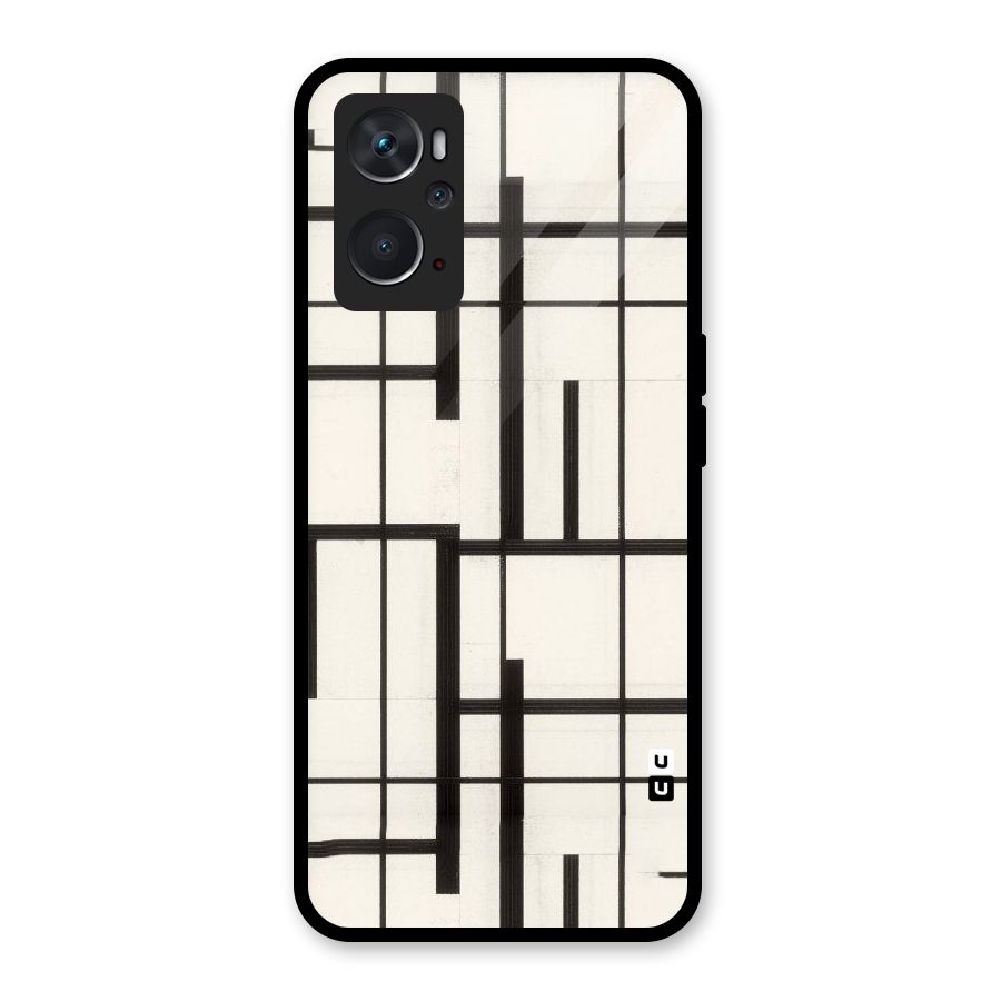 Black Unsymmetry Glass Back Case for Oppo K10 4G