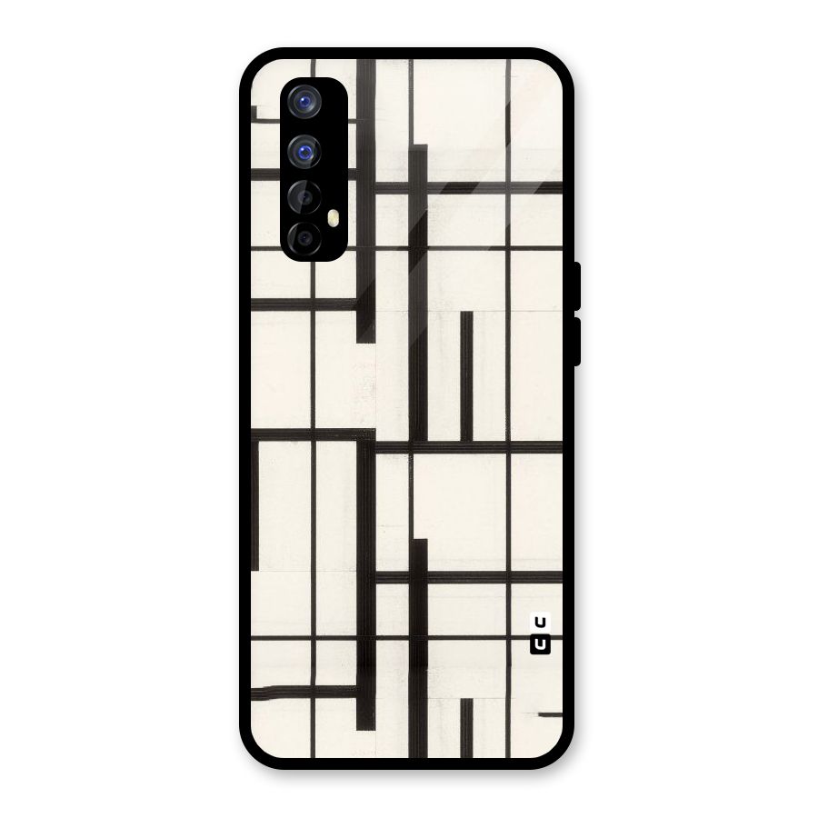Black Unsymmetry Glass Back Case for Realme Narzo 20 Pro