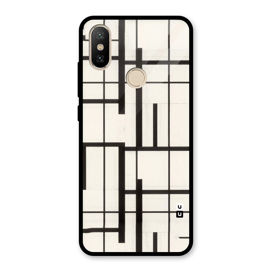 Black Unsymmetry Glass Back Case for Redmi A2