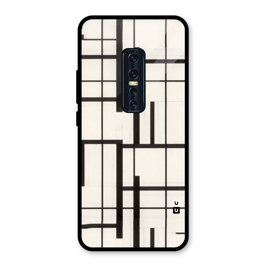 Black Unsymmetry Glass Back Case for Vivo V17 Pro