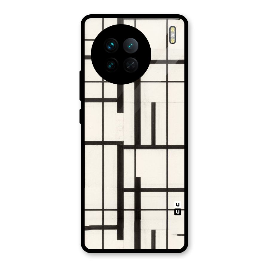 Black Unsymmetry Glass Back Case for Vivo X90